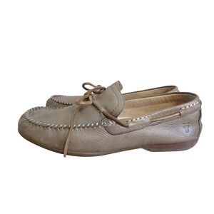 Frye Lewis Tie Mens Loafers Leather Driving Moccasins Casual Comfort Shoes‎ 9.5